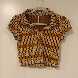 Free People Polo Short Sleeve Shirt